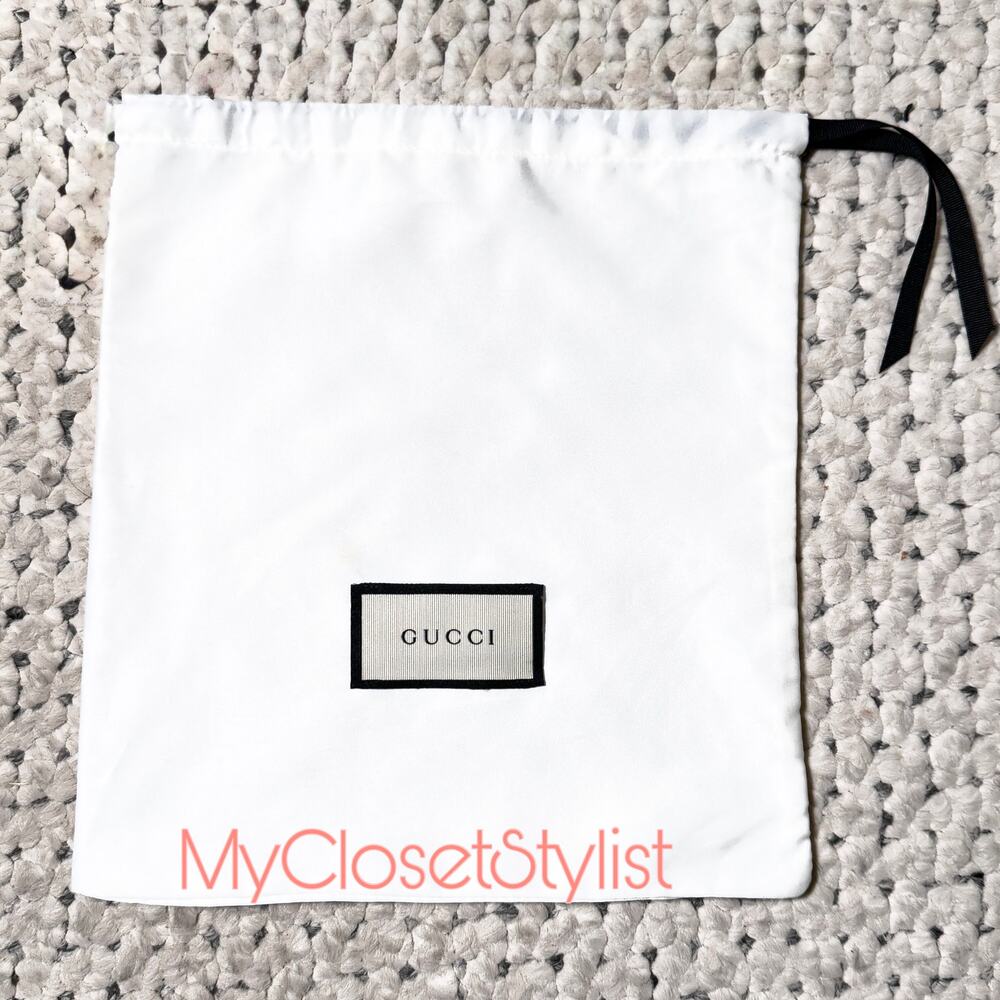 GUCCI CrossBody Satchel White Dust Bag NEW! Purse Continental Wallet Sleeper